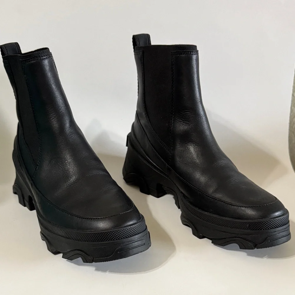 Sorel Brex Chelsea Ankle Boots women’s 11 Waterproof Black - Picture 4 of 10